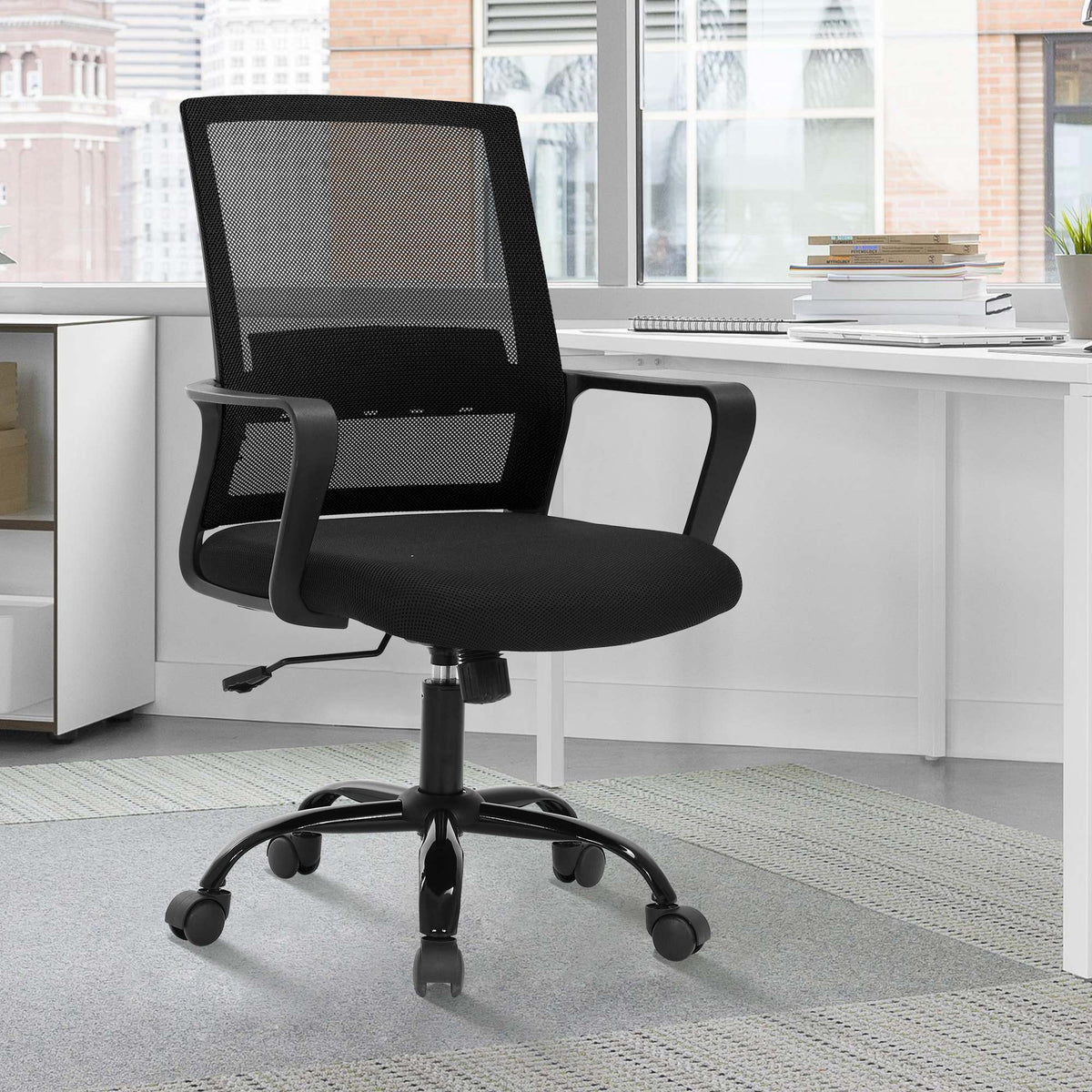 Mesh Office Chair with Lumbar Support Armrest R3572