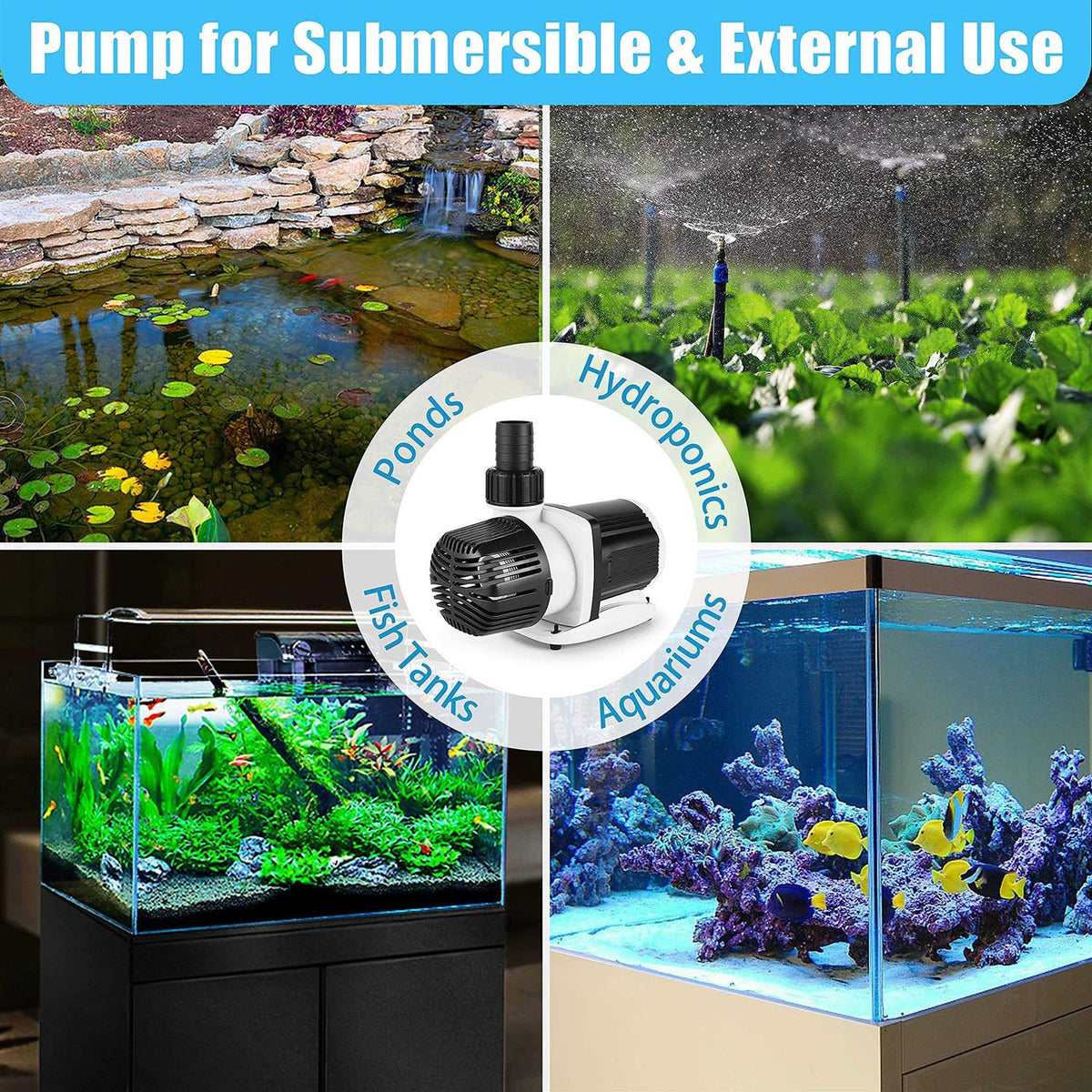 1050GPH Controllable Aquarium Pump with Controller Y771066