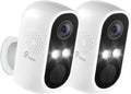 2 Pack 100% Wire Free Rechargeable Battery Powered IP Camera with Night Vision F447619