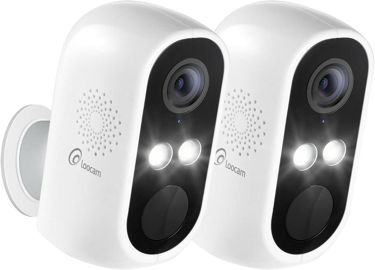 2 Pack 100% Wire Free Rechargeable Battery Powered IP Camera with Night Vision F447619