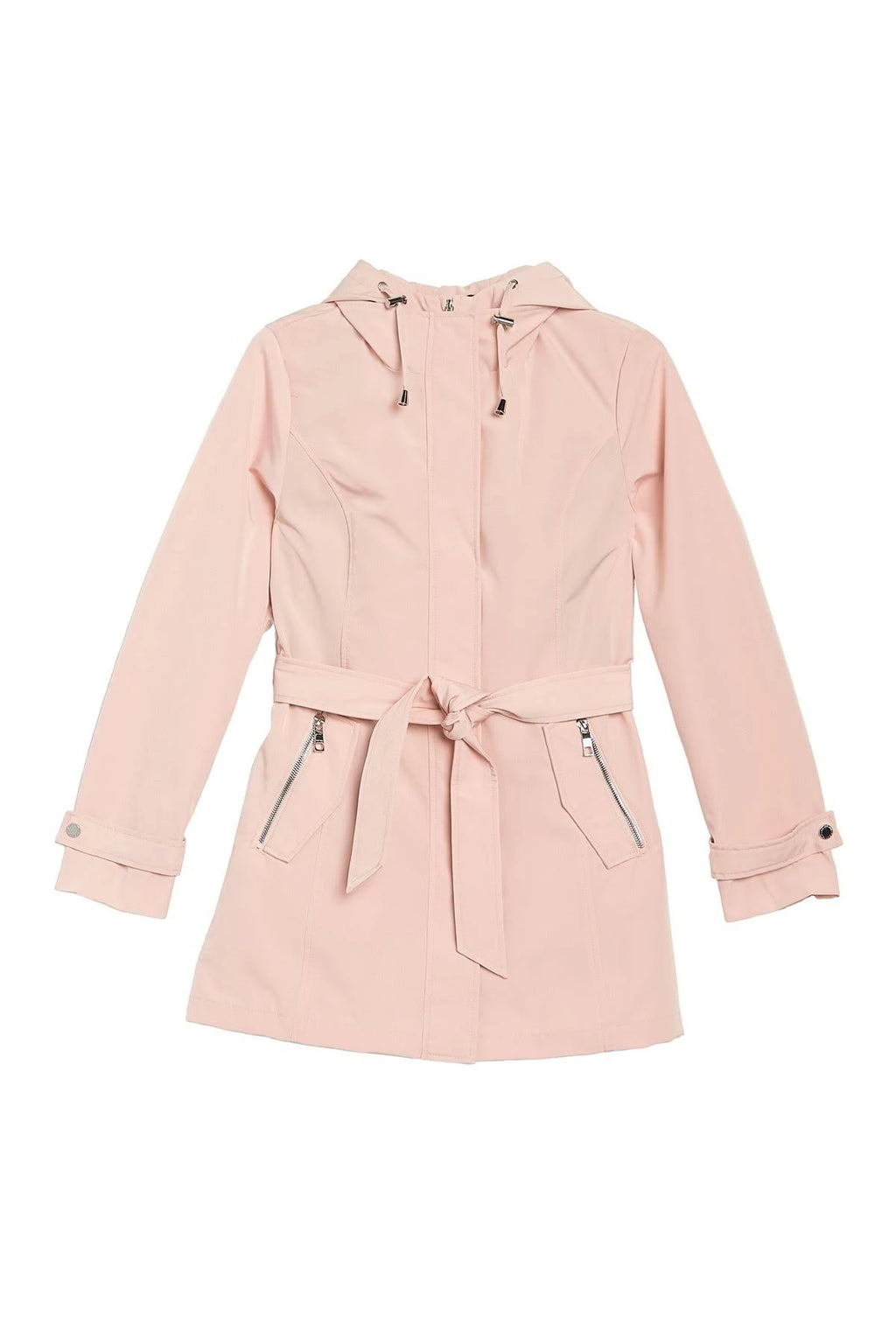 Dusty Pink Hooded Water-Resistant Raincoat H384174