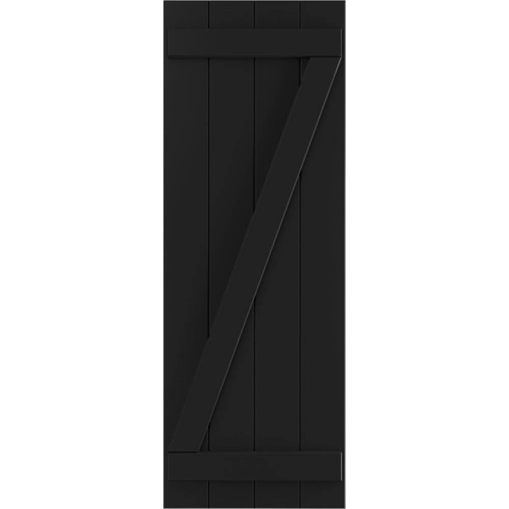 Black PVC Board and Batten Shutters, Per Pair S980