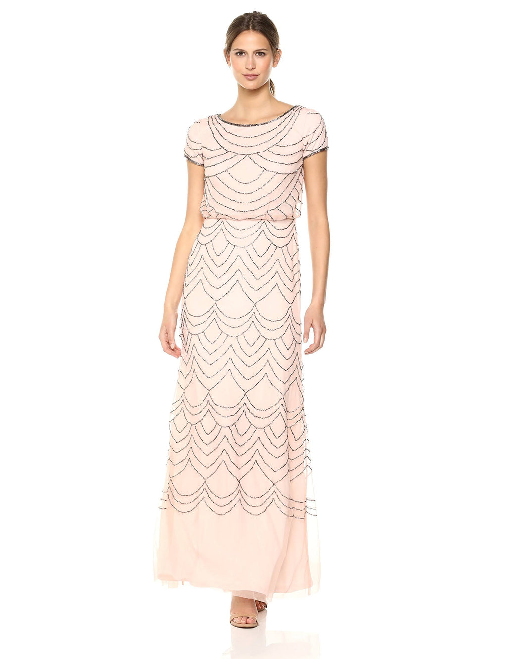 Beaded Blouson Gown I159