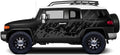 Burst Side Graphics Kit 3M Vinyl Decal Wrap Compatible with Toyota FJ Cruiser 2007-2014 - Nimbus Gray P949