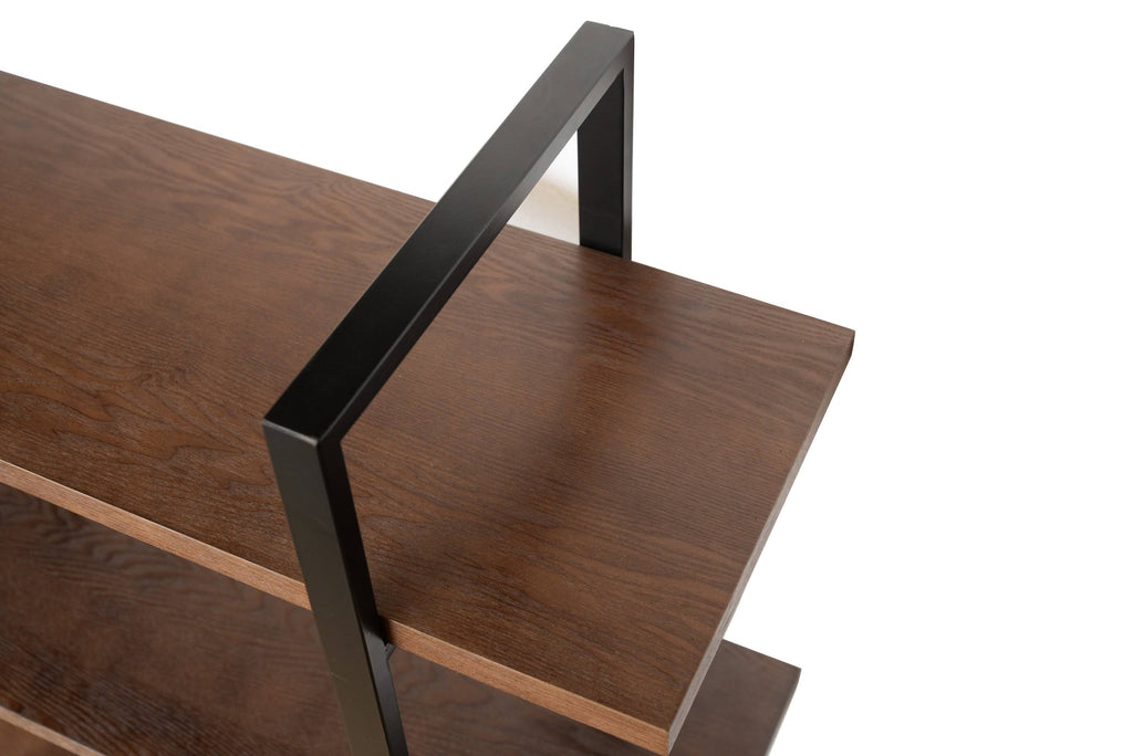 Walnut Brown 3 Shelf Etagere Bookcase R4206