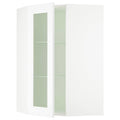 Corner Wall Cabinet with Glass Door, White, 26x15x40 W7526