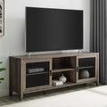 Grey Wash Sliding Door TV Stand T6278