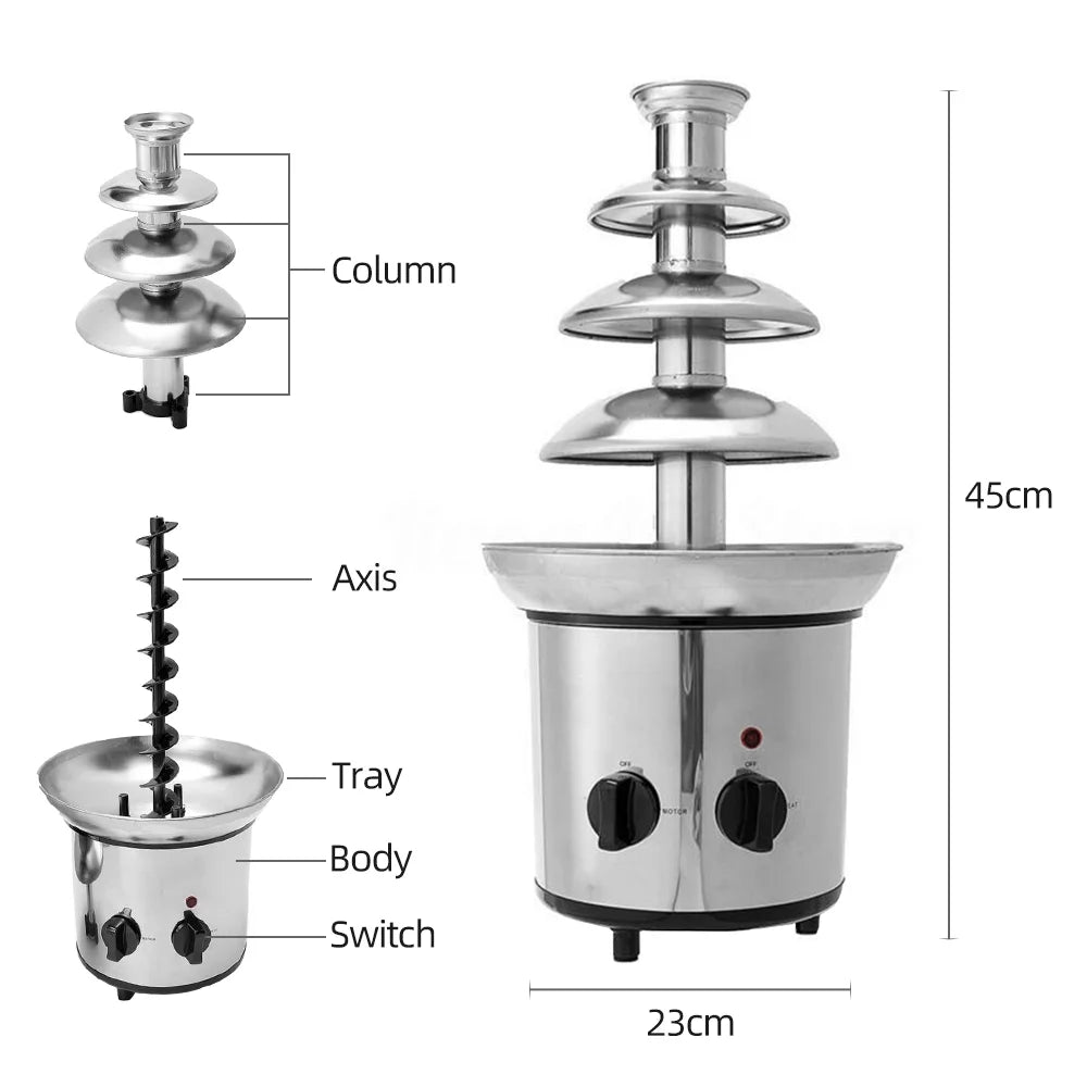4 Tiers Electric Chocolate Fountain Z50184