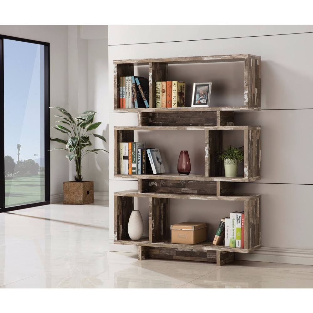 Brown Wooden Open Bookcase V648