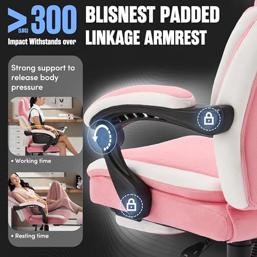 Bluewhite Massage Office Chair with Footrest X75965