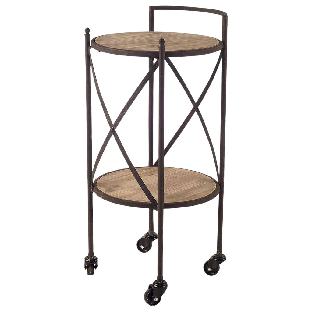 Brown Rolling Cart P16981
