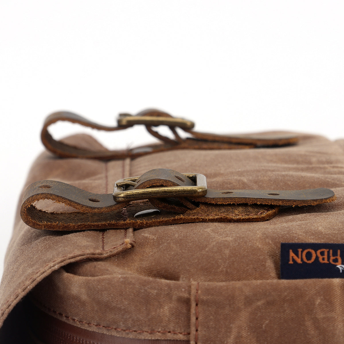 Brown Waxed Canvas Bicycle Pouch Bag W100376
