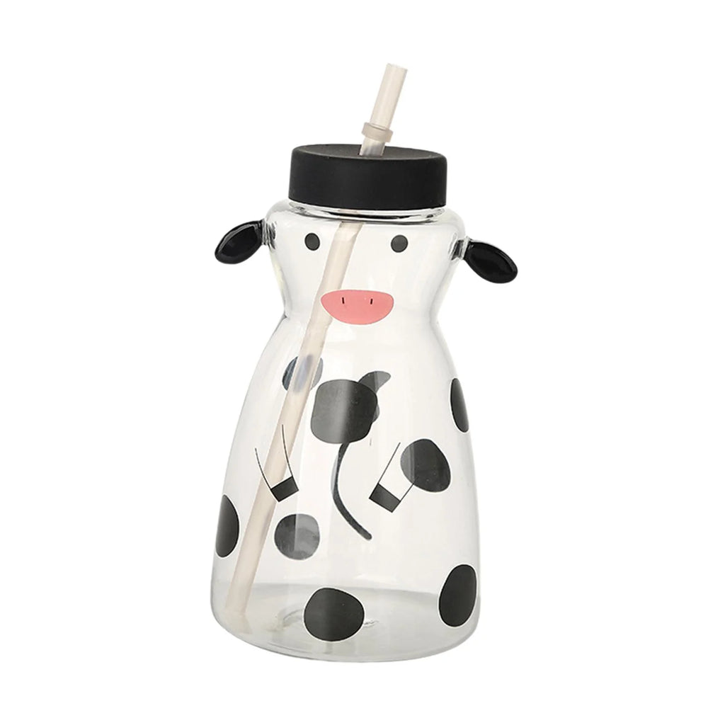 625ml High Borosilicate Glass Tumbler Cup with Lid Straw J61373