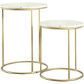 2 Piece Round Marble Top Nesting Tables D44860
