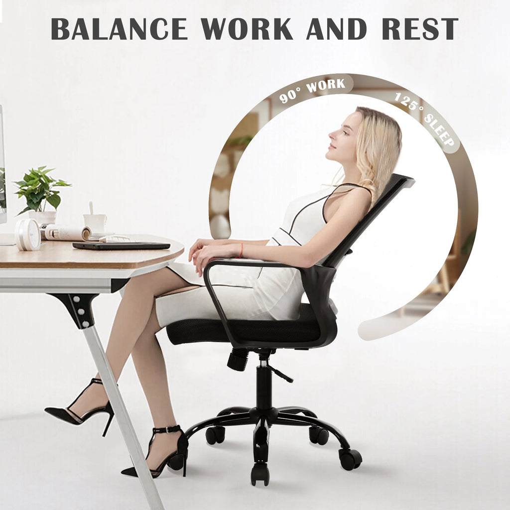 Mesh Office Chair with Lumbar Support Armrest R3572