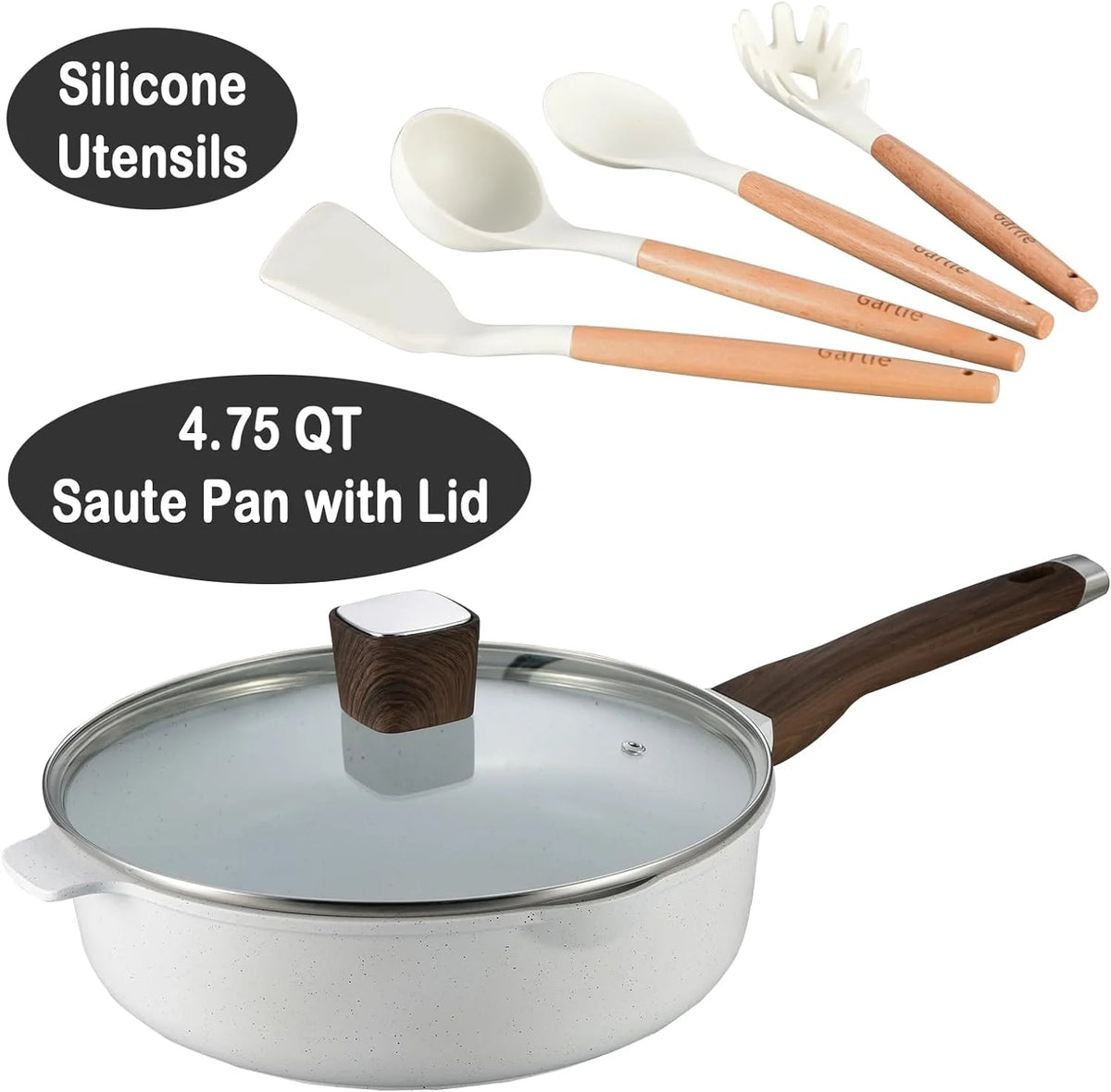 13pcs Nonstick White Granite Cookware Set L99570