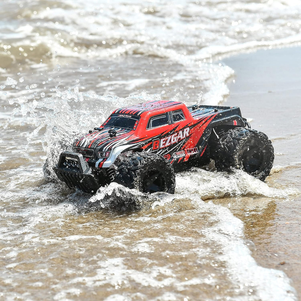 RC Cars 1:14 Scale Remote Control Car, 4WD Top Speed 25 Km/h Electric Toy Off Road RC Car Truck Crawler with Two Rechargeable Batteries F43500