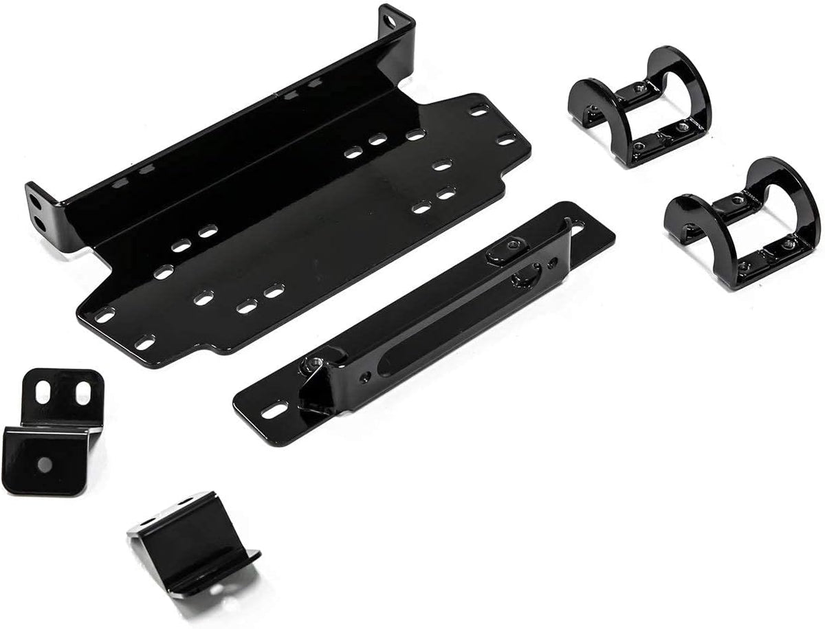3500 lb Black Ops Winch with Heavy Duty Winch Mounting Plate Complete Kit M1004