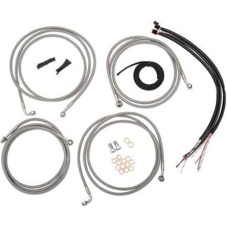 Stainless Braided Complete Handlebar Cable Brake Clutch Line Wire Kit B7269