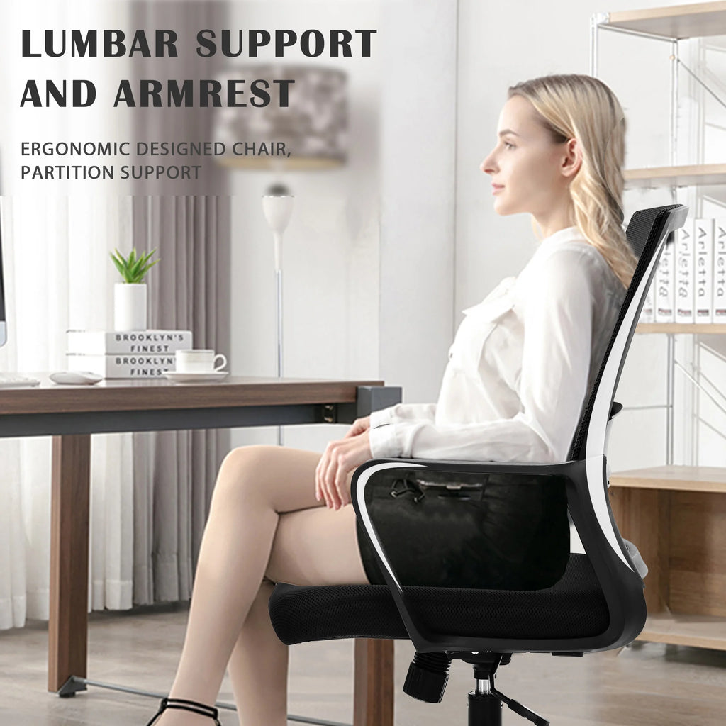 Mesh Office Chair with Lumbar Support Armrest R3572