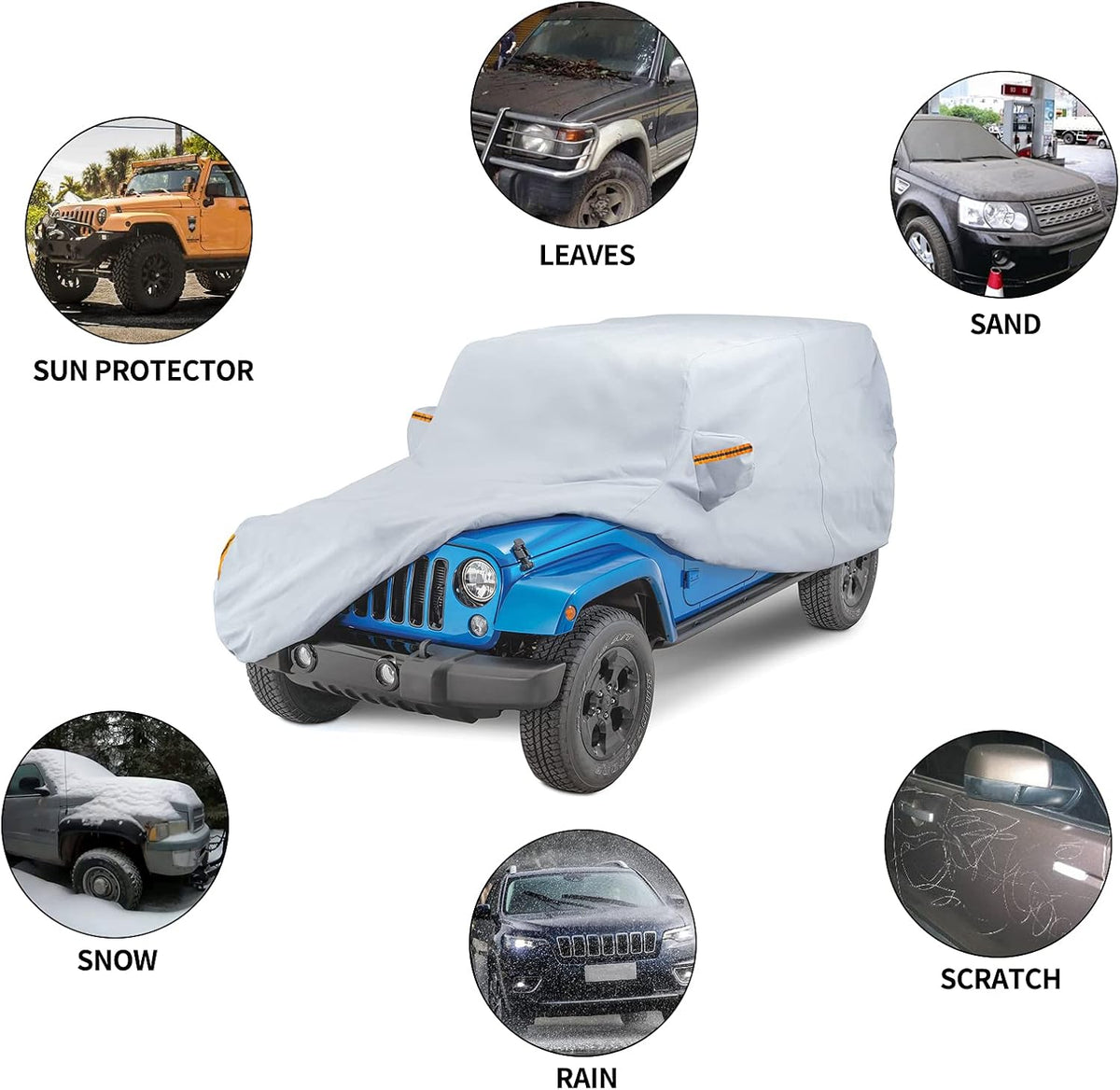 Waterproof Car Cover for Jeep Wrangler JK C5919