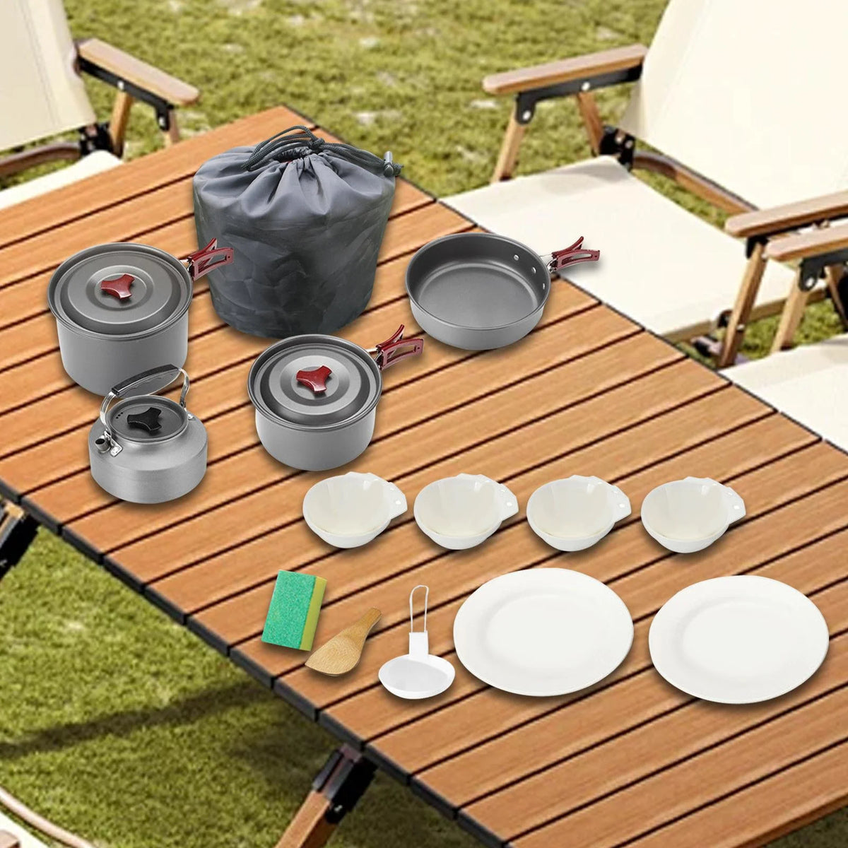 Non Stick Camping Cookware Mess T8676