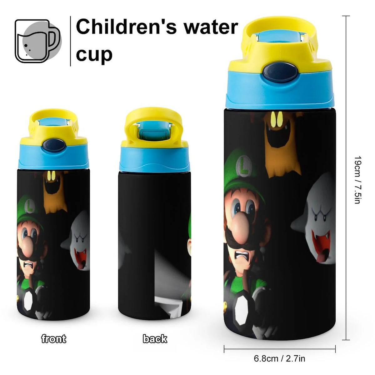 Insulated Stainless Steel Water Bottle with Straw A7586