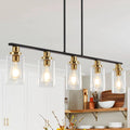 5 Lights Clear Glass Shade Island Light S99493