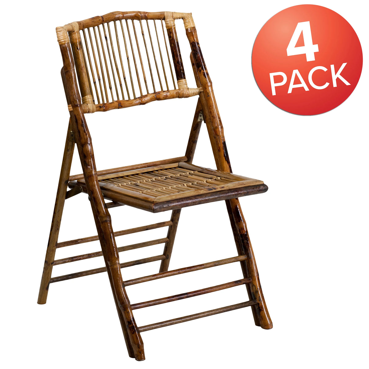 4 Pack Bamboo Wood Folding Chair W670