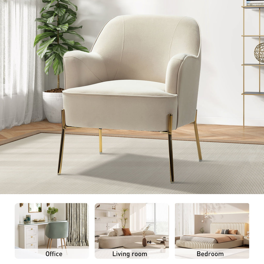 Pink Velvet Upholstered Accent Chair B823835