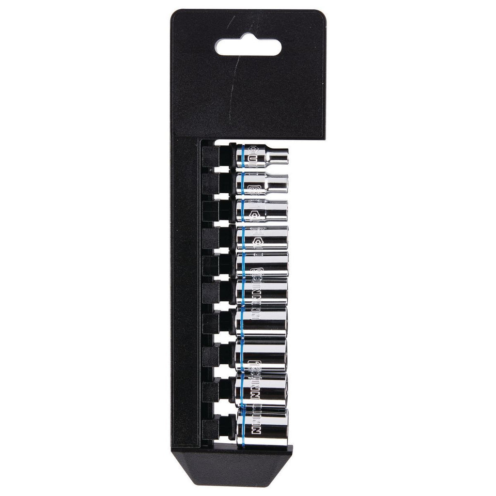 1/4 in. Drive Metric Chrome Socket Set, 10-Piece L2607