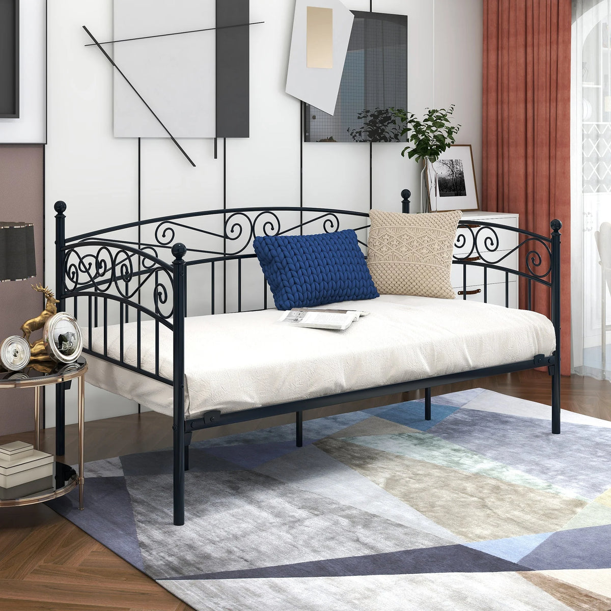 Black Twin Size Metal Daybed Frame M75170