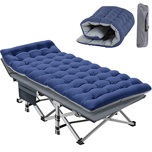 Folding Camping Cot with Pad and Carry Bag J1071