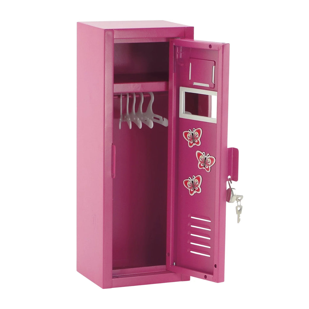 14 Inch Doll Furniture Locker Storage Accessory with Lock and Key F9829
