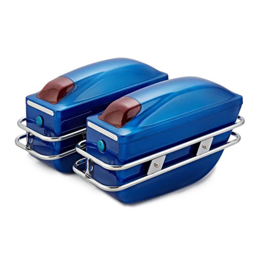 Universal Hard Saddle Bag with Lids & Latches X97229