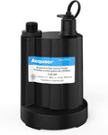 Submersible Water Pump 1/6 HP Thermoplastic Utility Pump 1750GPH with 10 ft Cord Pack of 2 D9899