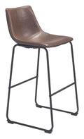 Brown Faux Leather Barstool G9091