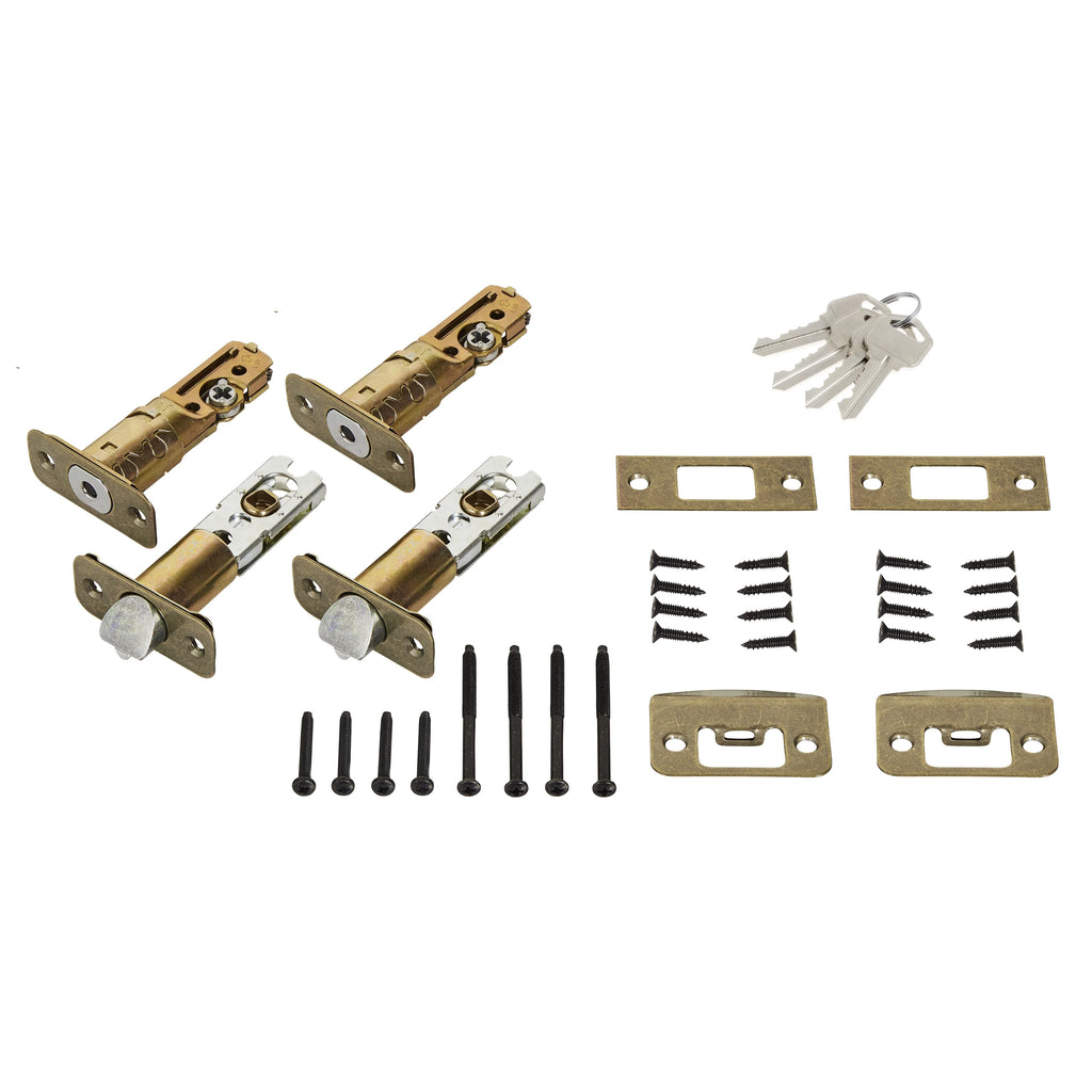 Keyed Entry Ball Doorknob and Deadbolt Combo in Oil-Rubbed Bronze, Twin Pack J73758