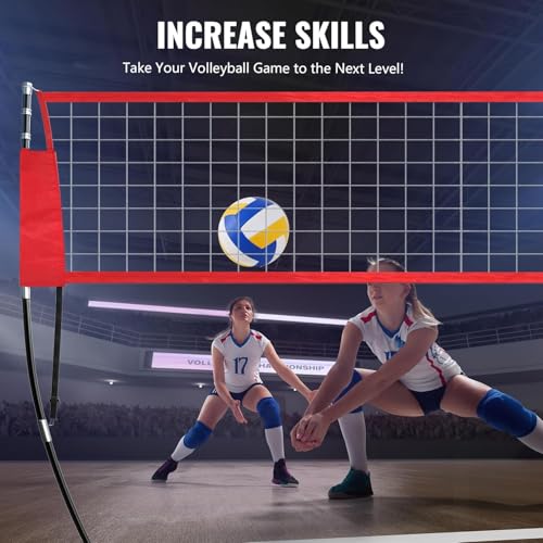 Portable Volleyball Training Net with Adjustable Heights E10381