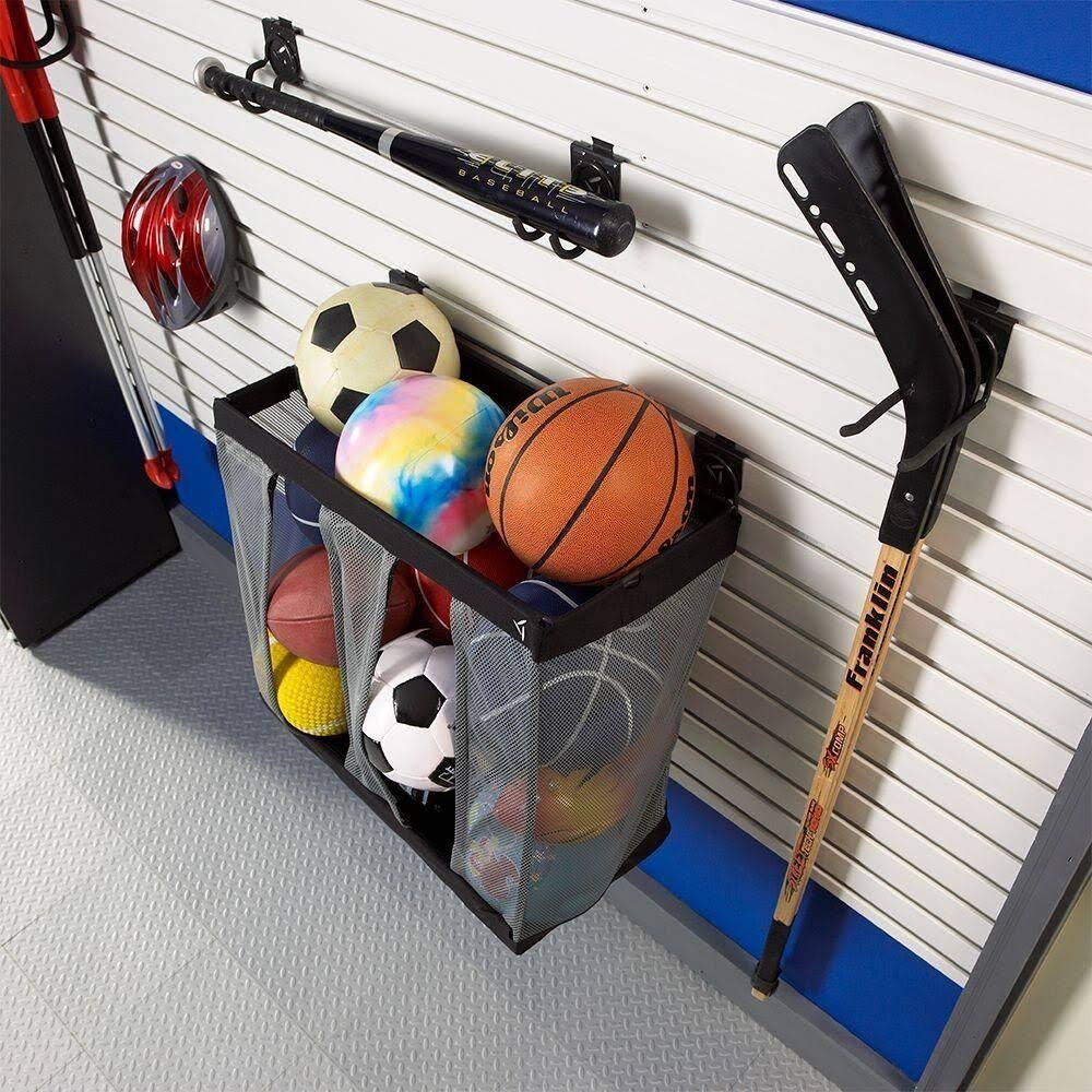 Ball Caddy Garage Storage Bin Tote Mesh Basket F30617