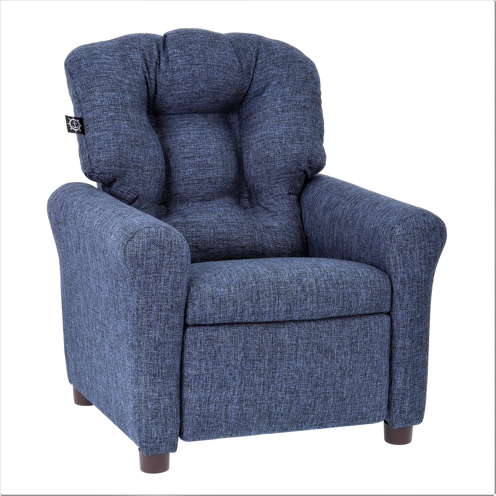 Kids Recliner Chair Polyester Linen Retro Orange E90821