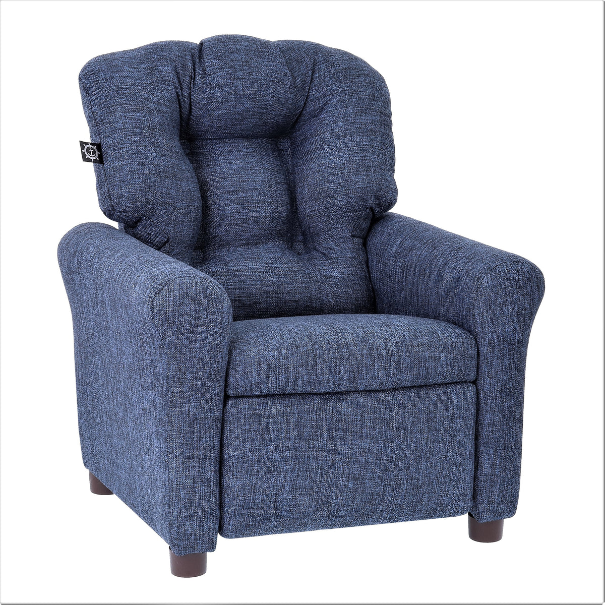 Kids Recliner Chair Polyester Linen Retro Orange E90821