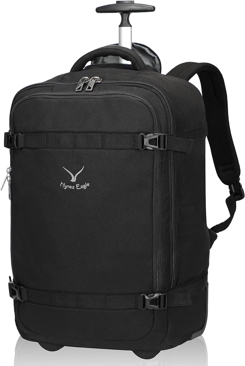 42L Trolley Backpack with 2 Wheels Softside Carry-on Luggage G395