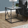 Glass Top Trestle End Table L404447