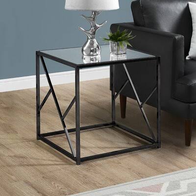 Glass Top Trestle End Table L404447