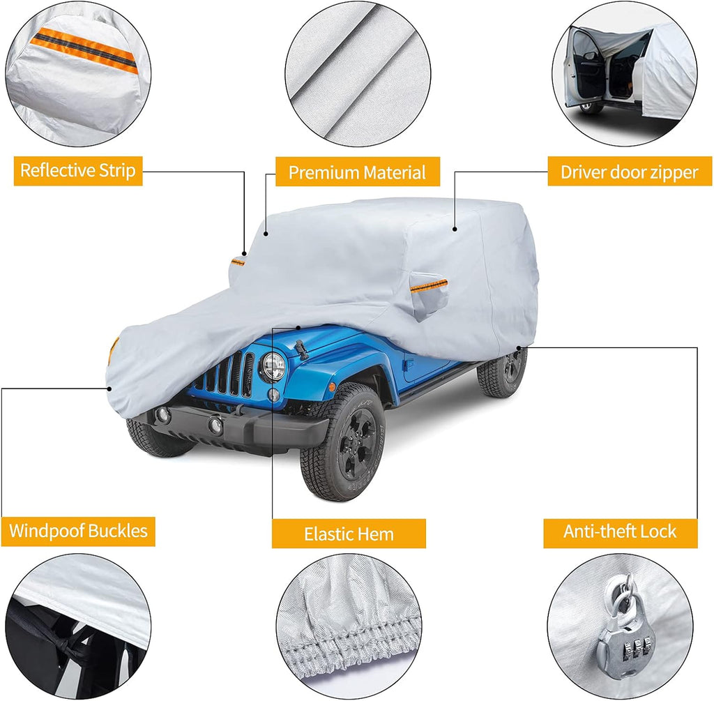 Waterproof Car Cover for Jeep Wrangler JK C5919