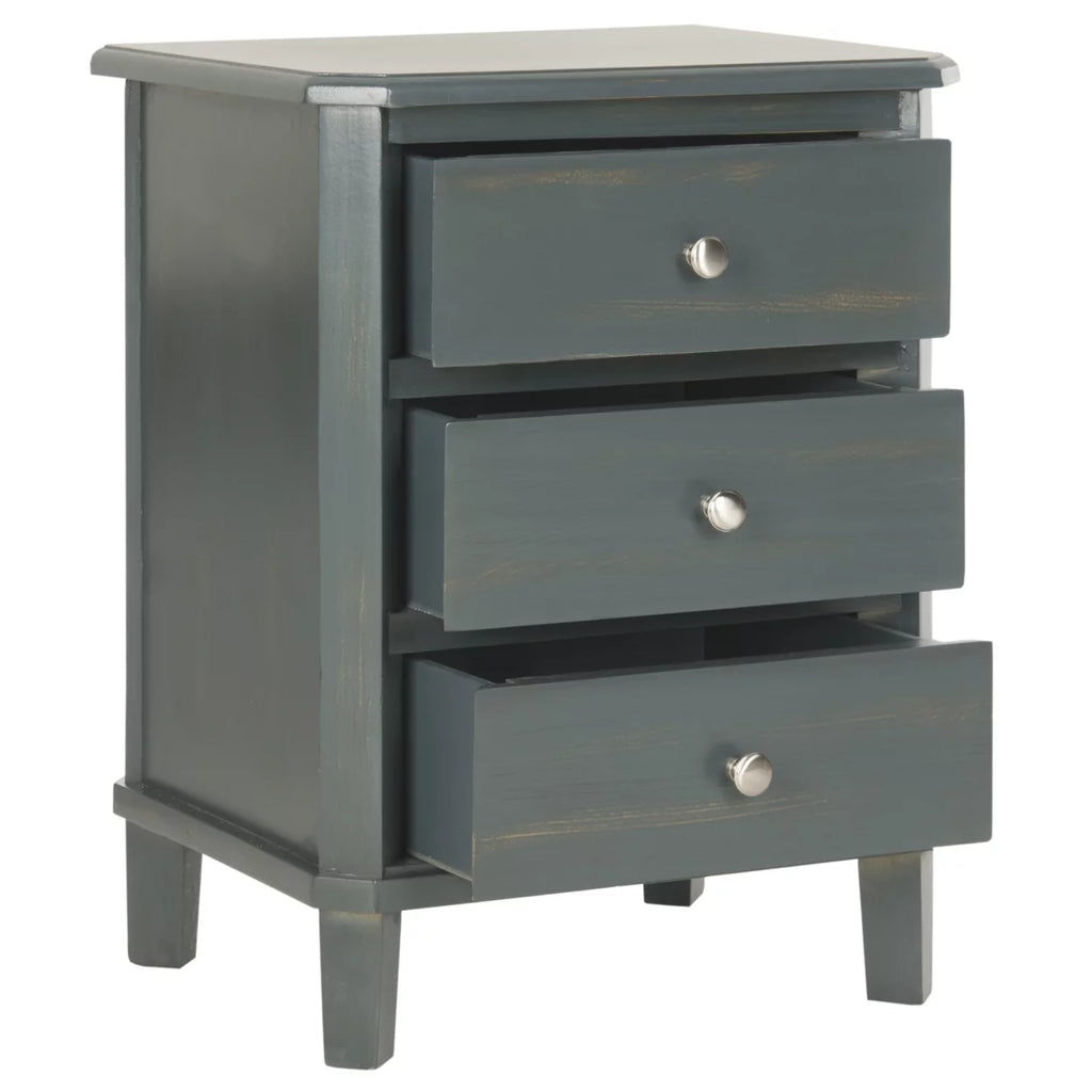 End Table With Storage Drawers Dark Teal E97003