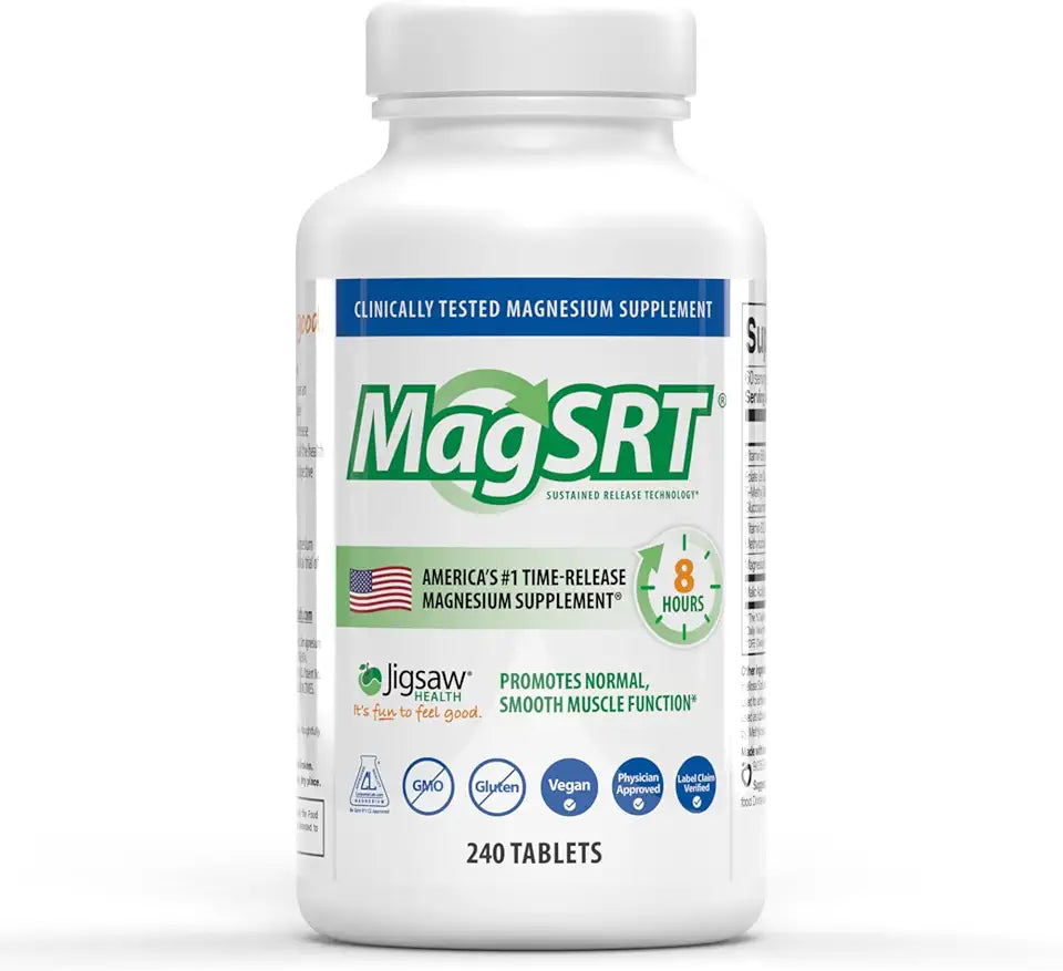 Magnesium Supplement with Vitamin B6, Folate & B12, 240 Tablets U1291