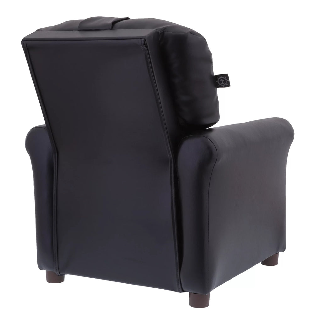Kids Recliner Chair Polyester Linen Retro Orange E90821