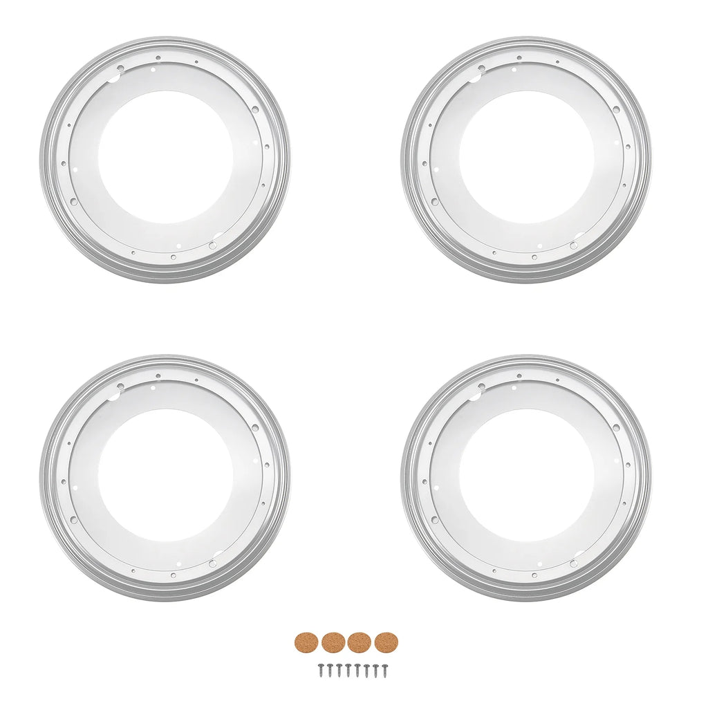 4 Pack 12 inch Lazy Susan Hardware with Screws and Pads U515